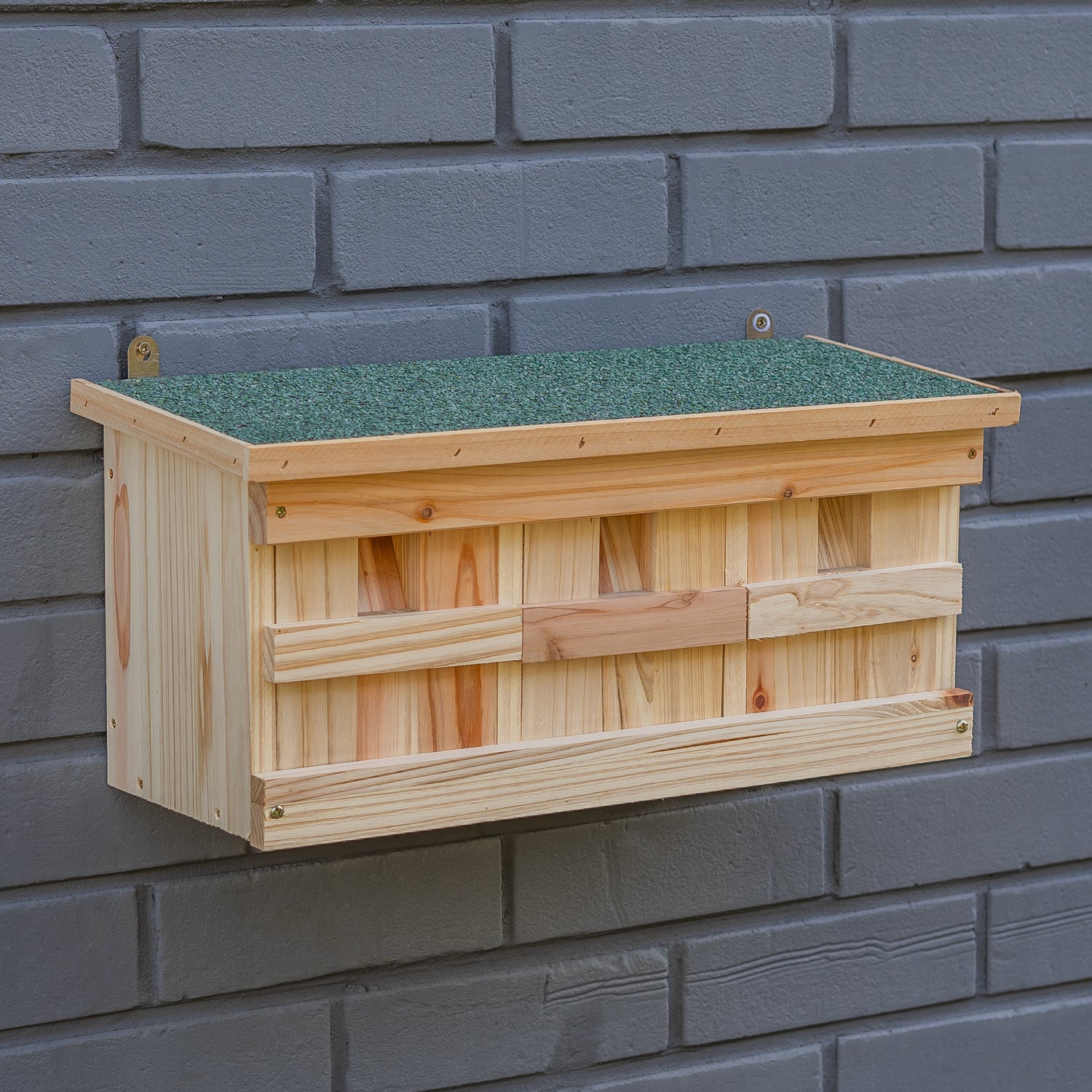 Woodside Wooden Nesting Wild Bird Box, Sparrow Colony Terrace, Removable Fronts