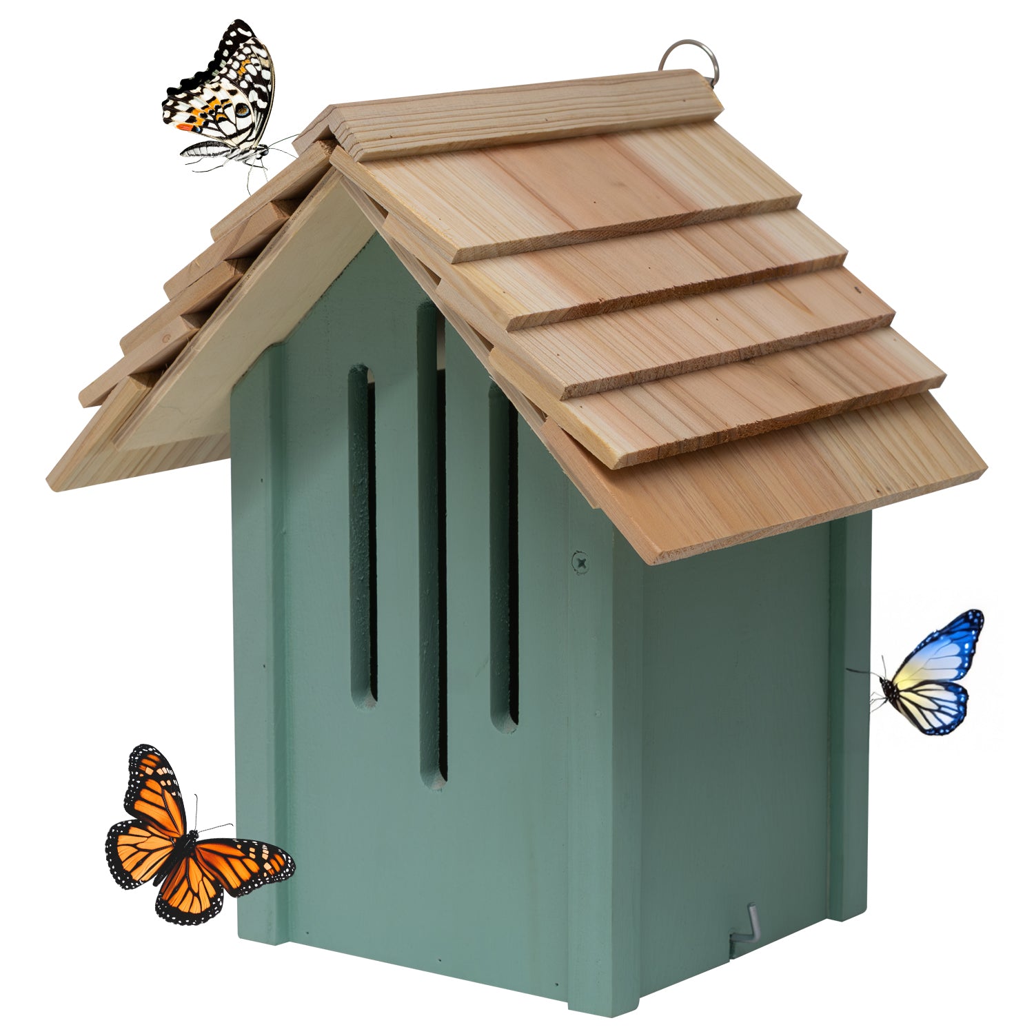 Woodside Butterfly House Insect Hotel – Wall Mounted Wooden Bug Habitat with Side Door