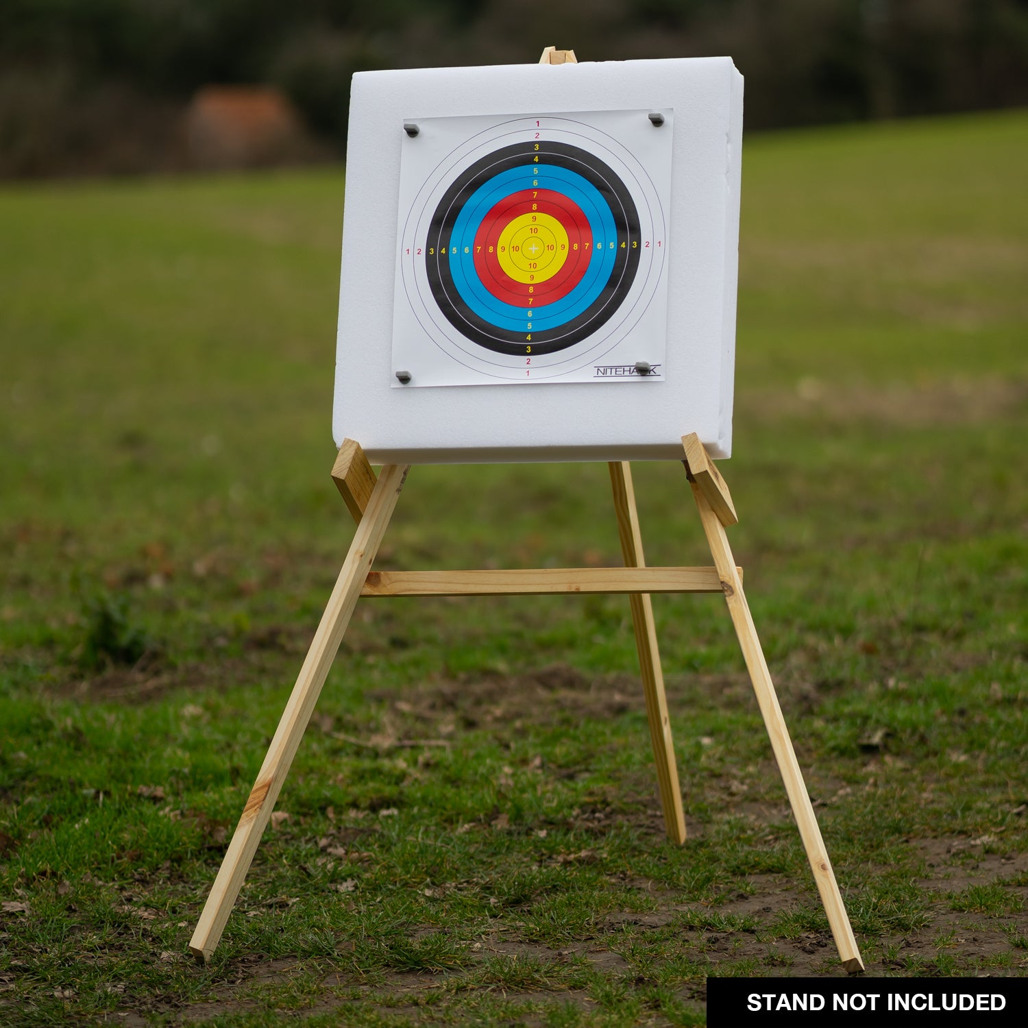 Nitehawk 60x60cm Archery Self Healing Foam Target Board + 20 Paper Faces