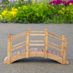 Woodside Wooden Decorative Garden Bridge Ornament for Ponds/Streams/Borders, 1.2m