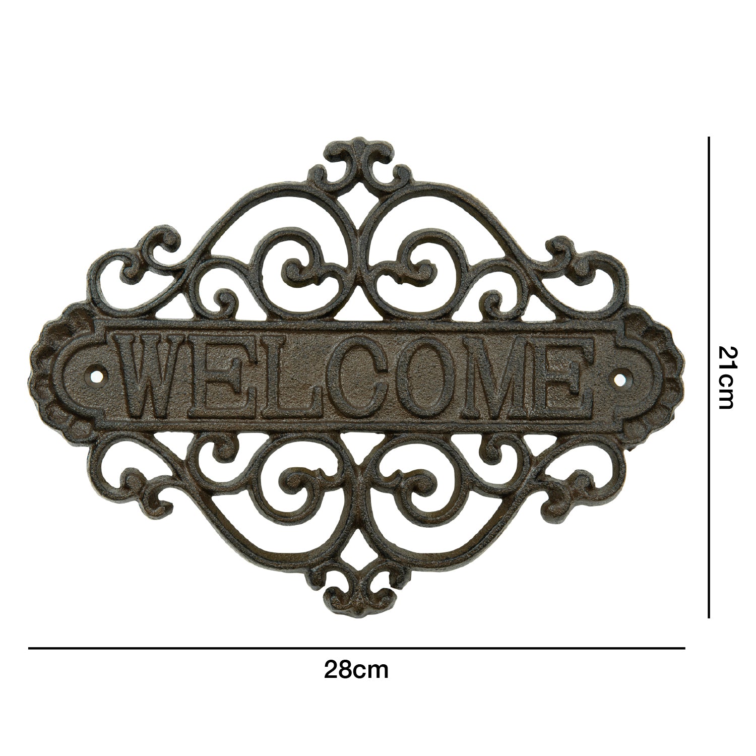 Woodside Decorative Cast Iron Wall Mounted Garden/Home Welcome Sign