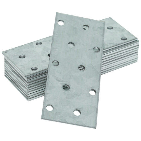 Woodside Galvanised Steel Joining Plates Metal Wood & Timber Construction Brackets 12 Pack