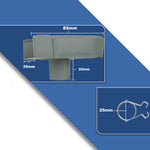 Woodside 35mm Greenhouse Gutter Downpipe Fixings Kit – 2 Pack with End Caps, Drain Pipe Connectors & Clips