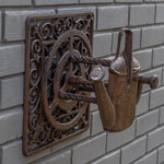 Woodside Wind Up Cast Iron Wall Mounted Garden Winding Water Hose Reel