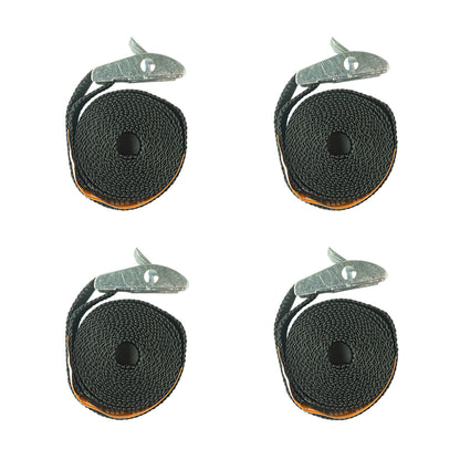 Andes 4 Pack Tie Down Straps 2m Heavy Duty Cargo & Camping Straps with Anti-Slip Buckles
