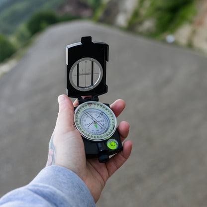 Andes Military Hiking Navigation Compass for Orienteering, Waterproof with Case