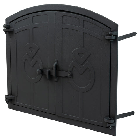 Woodside Cast Iron Outdoor Pizza/Fire Wood Oven Door, 48cm x 38cm Door