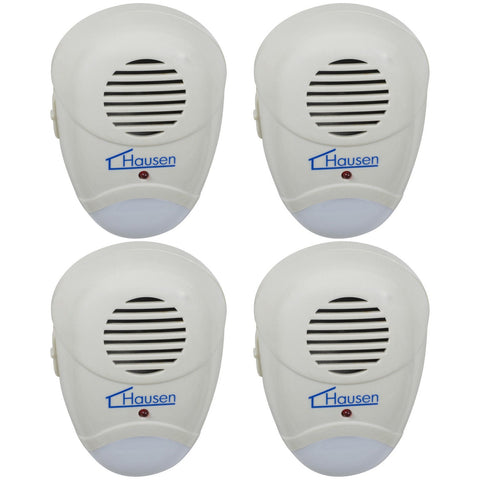 4 x Hausen Ultra Sonic Repellent Plug-In Rat/Mouse/Rodent Repeller Deterrent