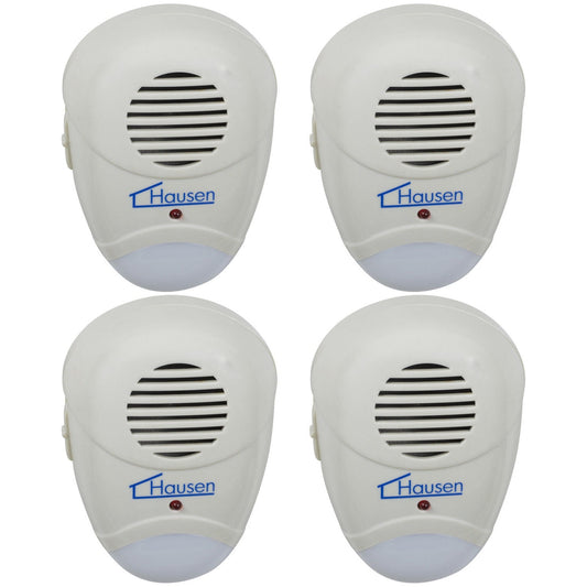 4 x Hausen Ultra Sonic Repellent Plug-In Rat/Mouse/Rodent Repeller Deterrent