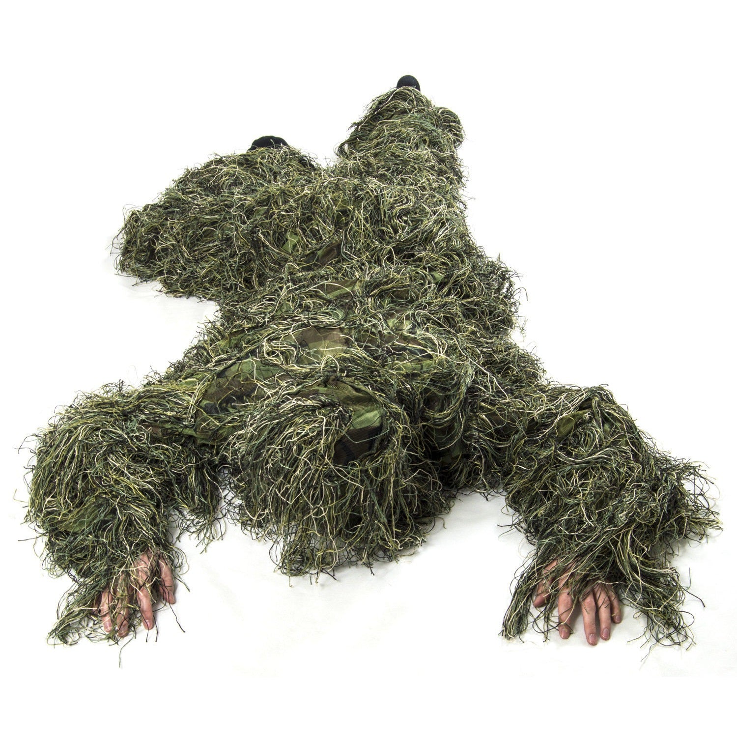 Nitehawk Kids/Childrens Woodland Camo/Camouflage Hunting 3D Ghillie Burlap Suit