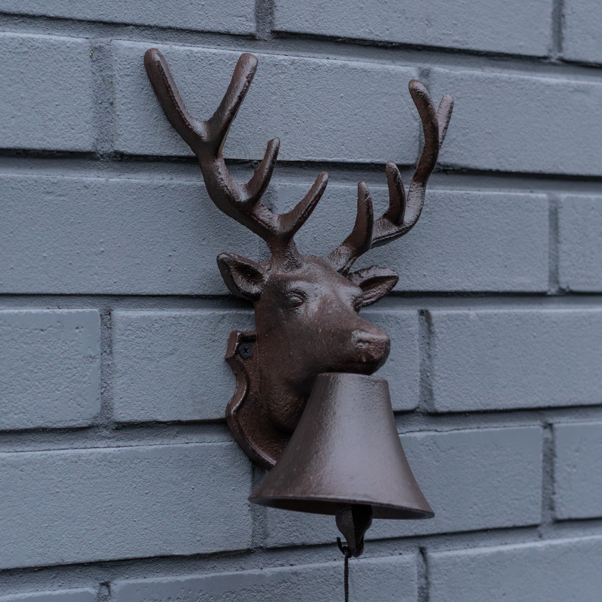 Woodside Cast Iron Wall Mounted Doorbell Chime Antique Deer/Stag Design