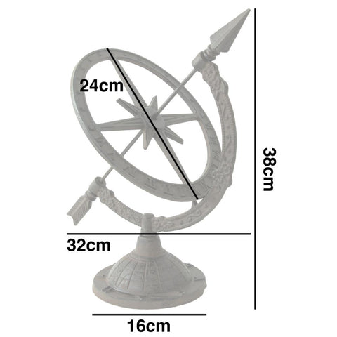 Woodside Decorative Cast Iron Traditional Antique Garden Table Sundial