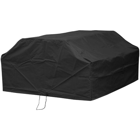 Woodside Black Waterproof Outdoor 8 Seater Square Picnic Table Cover