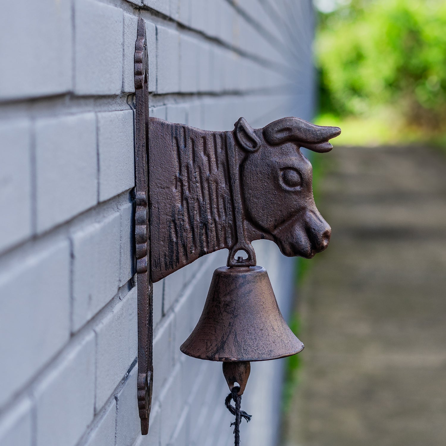 Woodside Cast Iron Wall Mounted Doorbell Vintage/Antique Design for Garden & Home