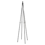 Woodside 1.8m Metal Garden Tepee Obelisk, Steel Climbing Plant Support Trellis/Frame