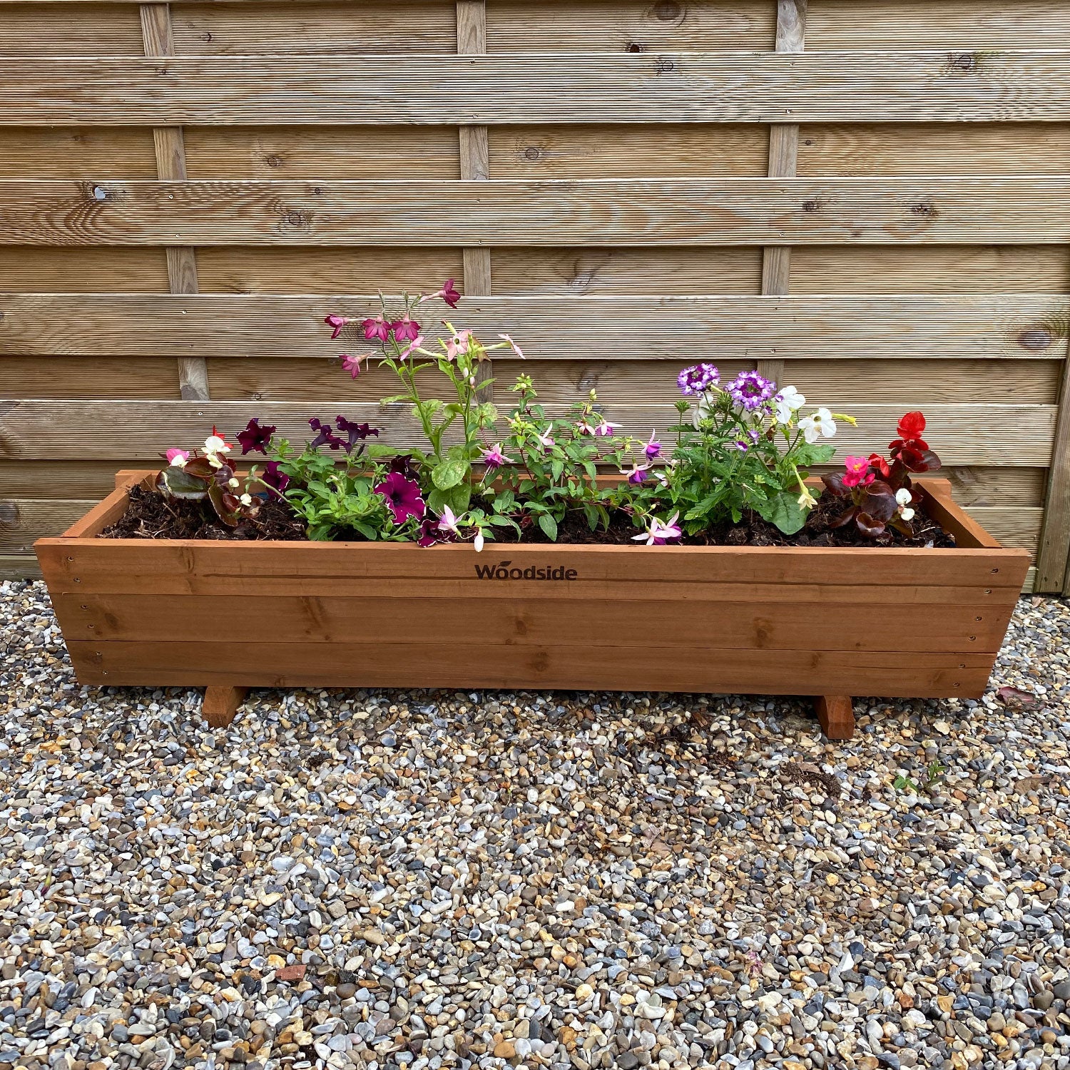 Woodside Sutton Wooden Garden Planter Plant/Flower Trough Container Box