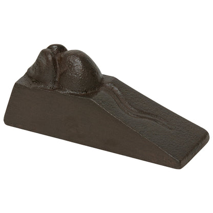 Woodside Heavy Duty Cast Iron Decorative Mouse Door Wedge Stop, Doorstopper/Jammer