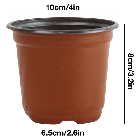 Woodside Pack of 100 Plastic Garden Nursery Seedling Flower/Plant Pots