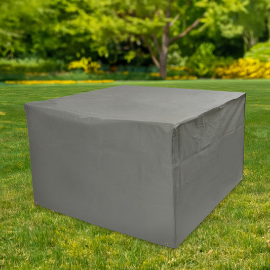 Woodside Heavy Duty Waterproof Garden Rattan Cube Set Cover GREY 135x135x74cm