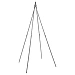 Woodside 1.8m Metal Garden Tepee Obelisk, Steel Climbing Plant Support Trellis/Frame