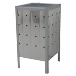 Woodside Square Garden Galvanised Steel Rubbish Incinerator - 100L Capacity