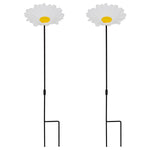 Woodside Cast Iron Bird Feeders Daisy Shaped Decorative Garden Seed & Nut Dish 5 PACK