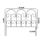 Woodside Decorative Garden Border Lawn Edging Steel Fence 10 Pack