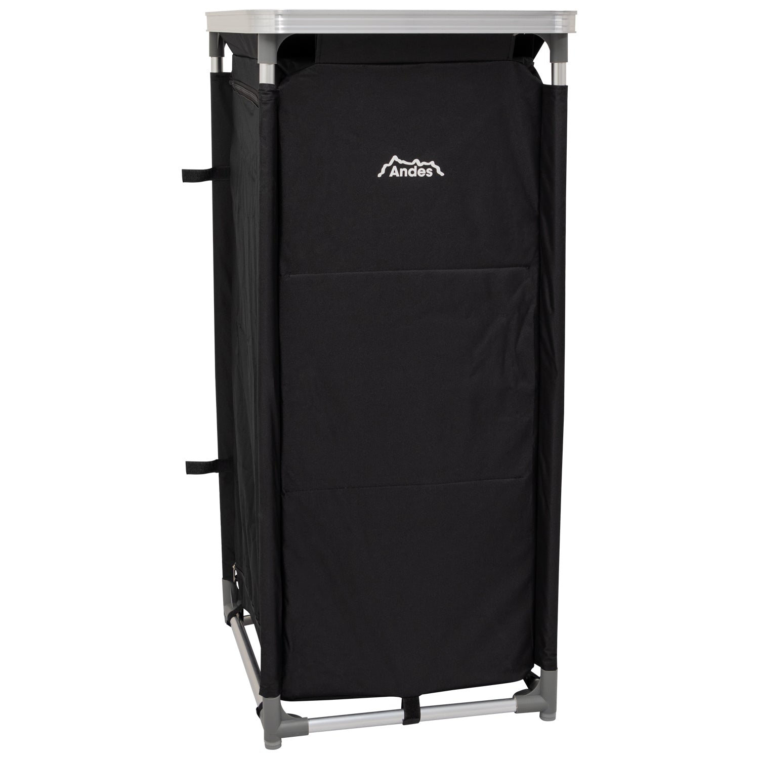 Andes Lightweight 3 Shelf Camping Cupboard, Folding Travel Storage Unit