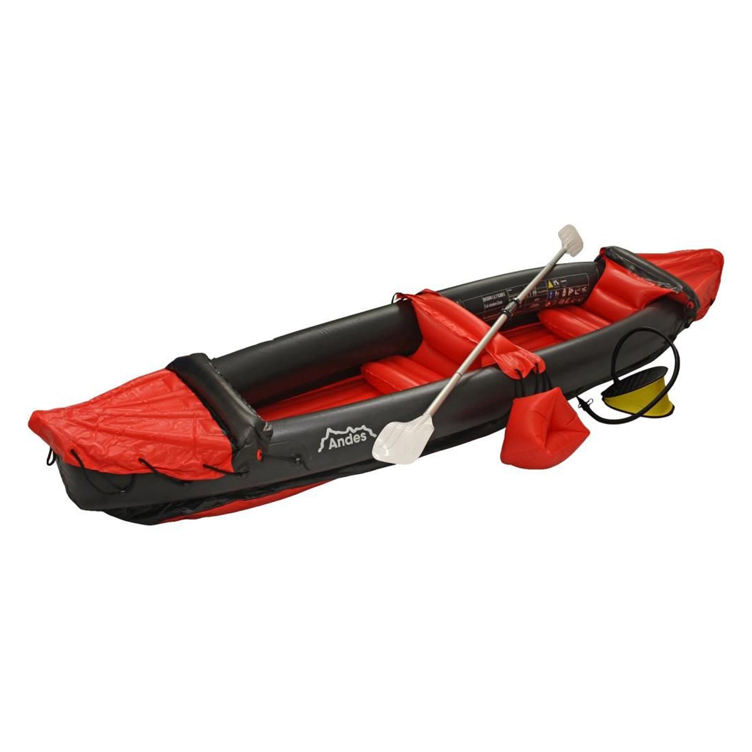 Inflatable Kayak Blow Up Two Person Canoe With Paddle Water Sports