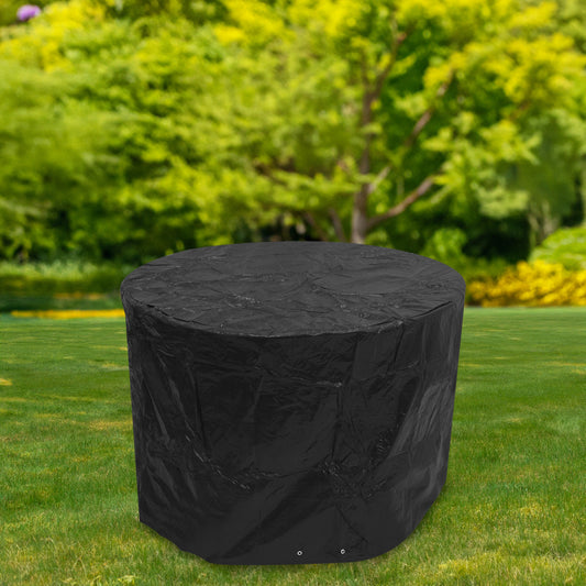 Woodside Black Small Round Waterproof Outdoor Garden Patio Set Furniture Cover