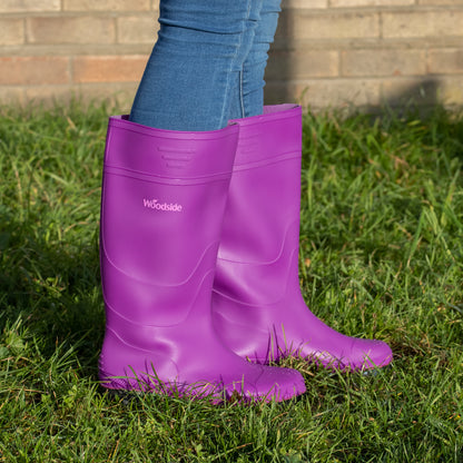 Woodside Waterproof Wellington Boots PURPLE