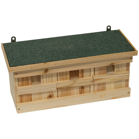 Woodside Wooden Nesting Wild Bird Box, Sparrow Colony Terrace, Removable Fronts