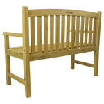 Woodside Narford Outdoor Wooden 2 Seater Bench Garden Patio Furniture