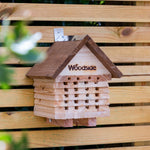 Woodside Wooden Garden Bee House, Natural Bug/Insect Hotel, Outdoor Nest Box