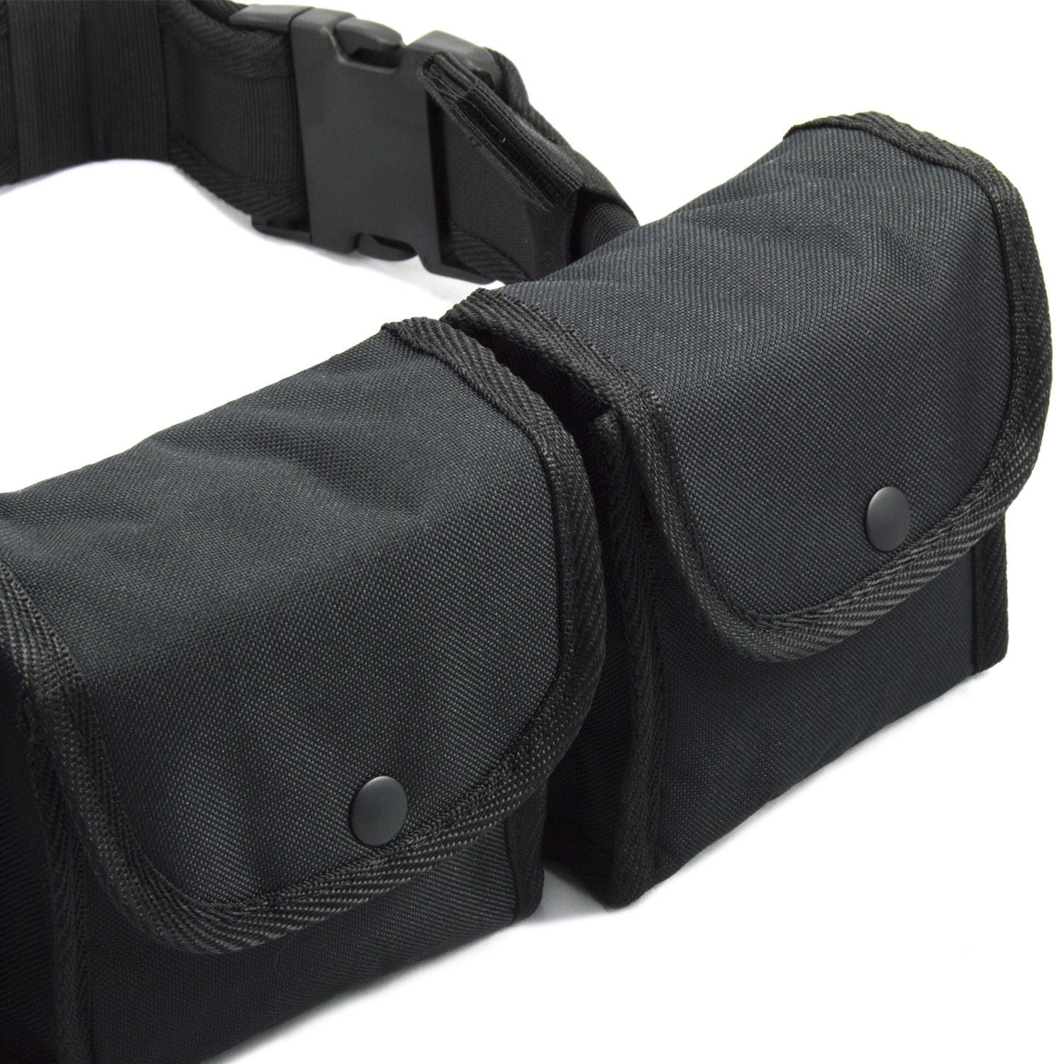 Nitehawk Black Police/Security Heavy Duty Patrol Belt With Pouches