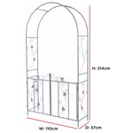 Woodside Lamas Decorative Metal Garden Arch With Gate