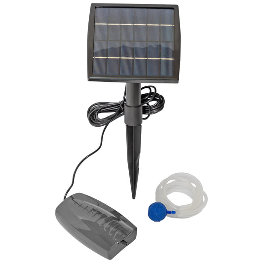 Woodside Solar Powered Oxygenator Pond Water Oxygen Pump 1 Air Stone Aerator