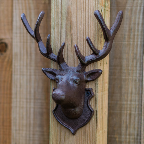 Woodside Cast Iron Wall Mounted Deer/Stag/Reindeer Head Decoration Sculpture