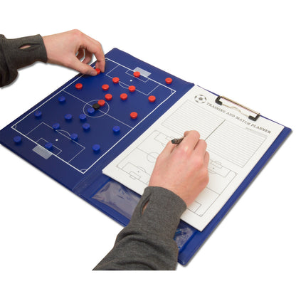 Wollowo A4 Magnetic Football Coaching Board/Tactics Folder With Pen & Paper