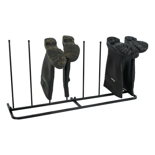 Woodside Steel Wellington Boot Rack 4 Pairs Walking Shoe Storage Stand