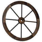 Woodside Decorative Rustic/Vintage Garden Wooden Wagon Wheel Ornament