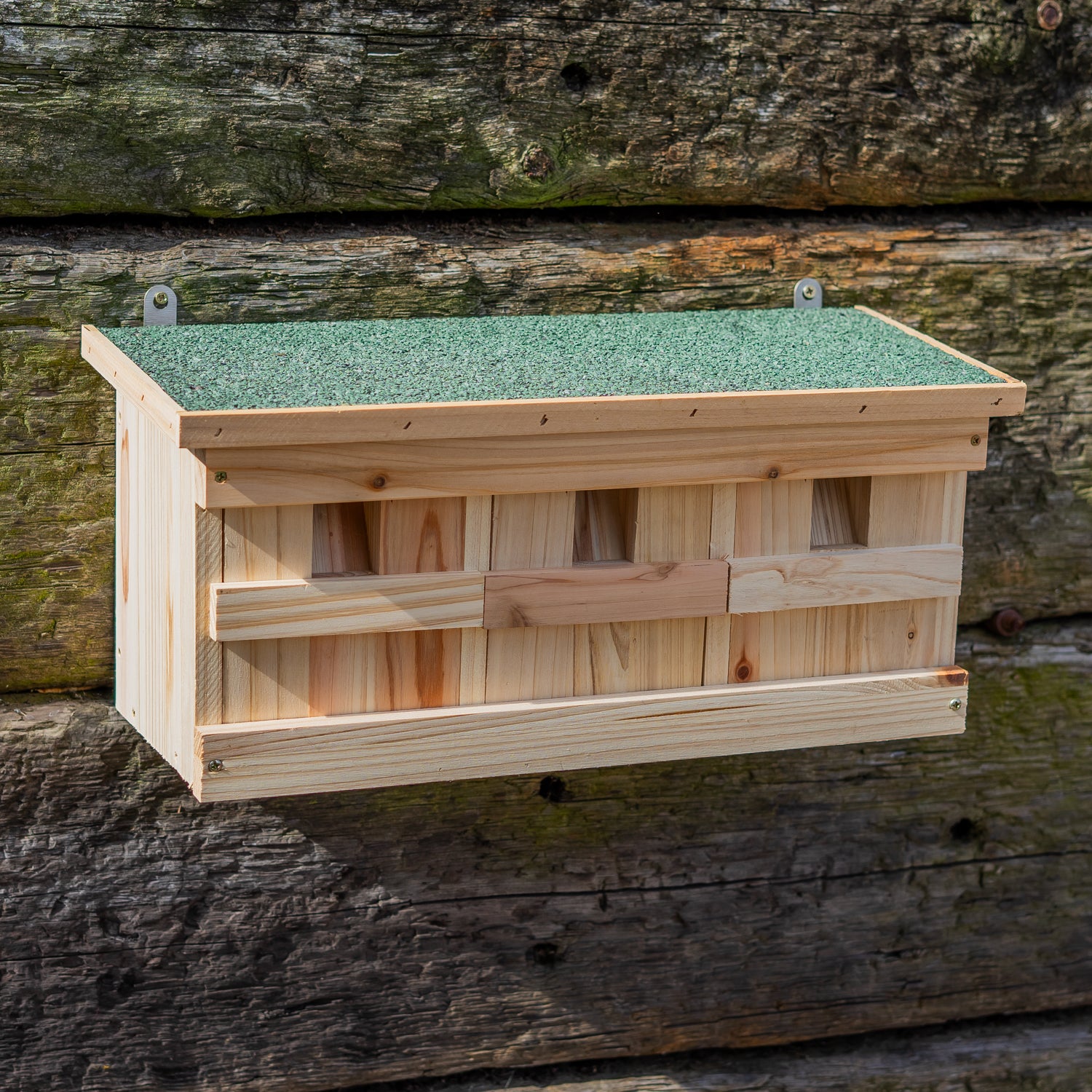 Woodside Wooden Nesting Wild Bird Box, Sparrow Colony Terrace, Removable Fronts