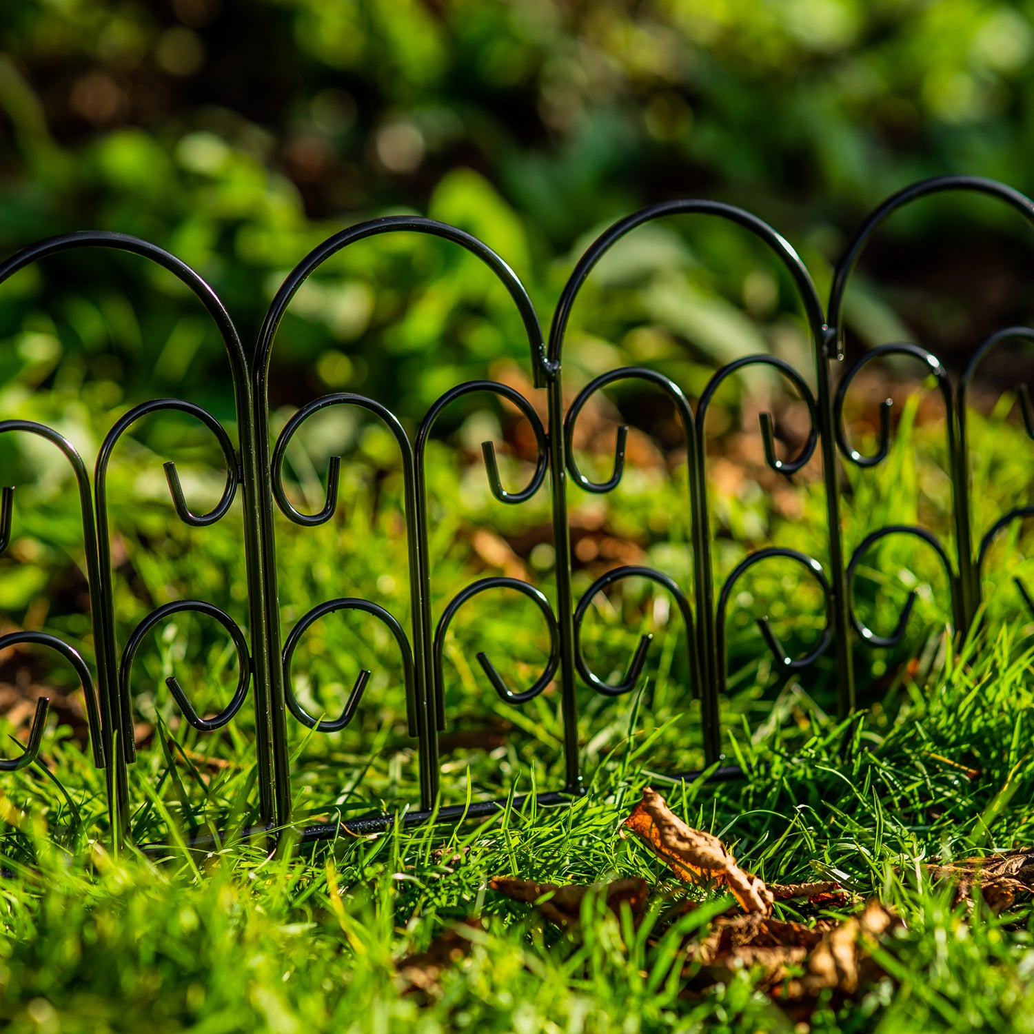 Woodside Decorative Garden Border Lawn Edging Steel Fence 10 Pack