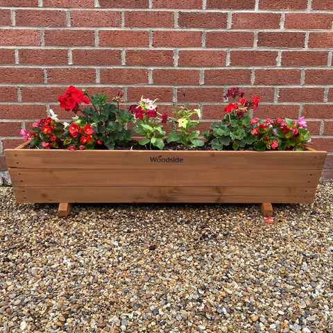 Woodside Sutton Wooden Garden Planter Plant/Flower Trough Container Box