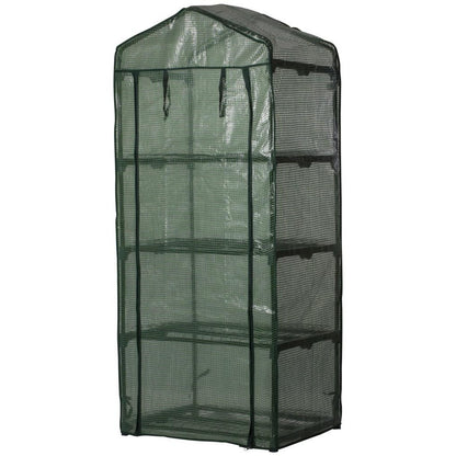 Woodside 4 Tier Garden Greenhouse/Growhouse With Reinforced Cover