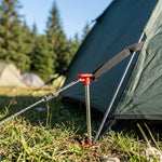 Andes 12pc Heavy Duty Galvanised Tent Peg Set 25cm Nail Style Ground Pegs with Carry Bag
