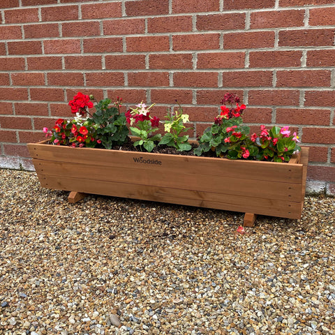 Woodside Sutton Wooden Garden Planter Plant/Flower Trough Container Box