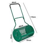 Woodside 76L Lawn Compost Spreader Top Dress Soil/Fertiliser/Seed Heavy Duty Garden Roller