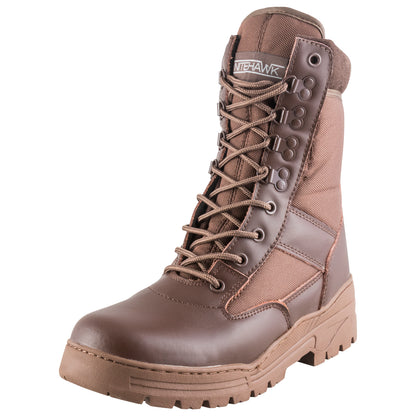 Nitehawk Army/Military Patrol Brown Leather Combat Boots Outdoor Cadet Security