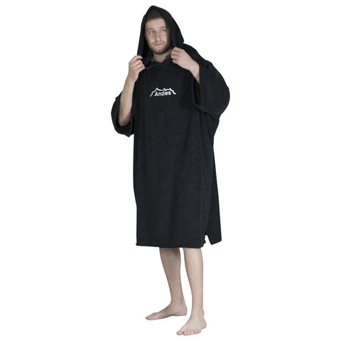 Andes Adults Beach Towel Changing Robe Hooded Poncho Swimming/Triathlon